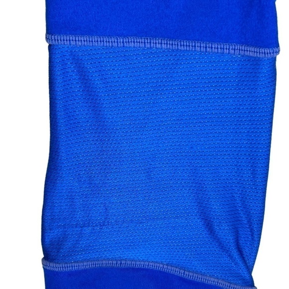 ATHLETA WOMENS BLUE REFLECTIVE MESH INSERT LEGGINGS, SIZE XS - Picture 4 of 7